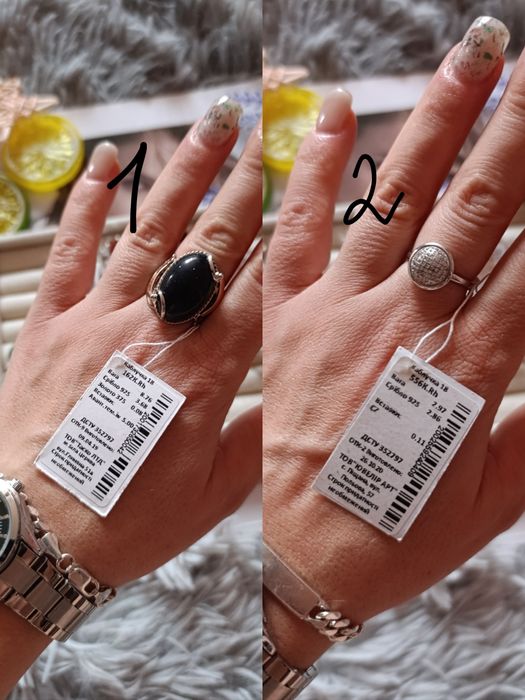 Срібні каблучки розмір 18