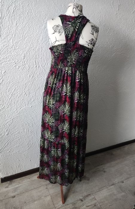 Długa sukienka boho 42 XL dla wysokiej  nowa