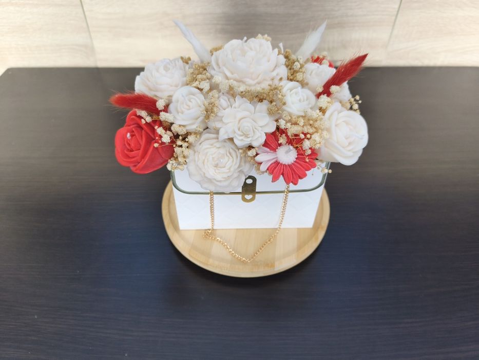 Flower box ze świeczek sojowych