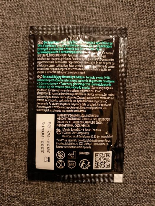Żel intymny nawilżający SKYN naturally endless