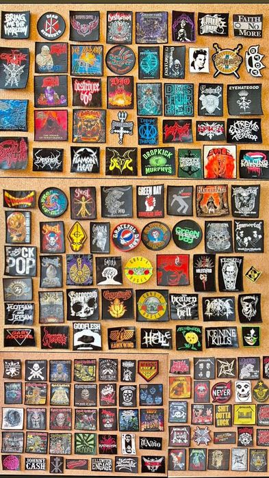 Patches Bandas Rock e Metal - Bordados (Sew-on) e Woven (Novos)