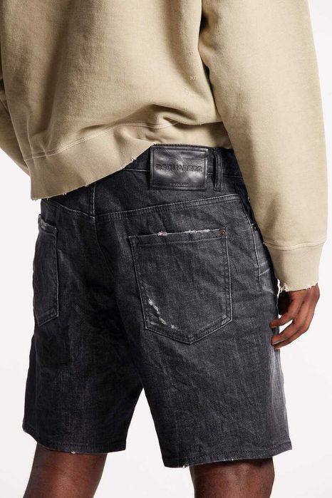 DSQUARED2 jeansowe szorty MARINE SHORT spodenki NERO