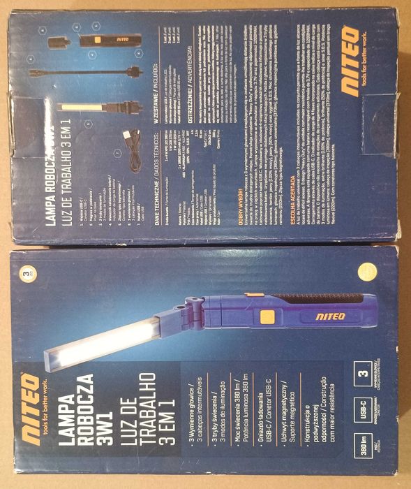 2 sztuki Niteo Lampa robocza 3w1