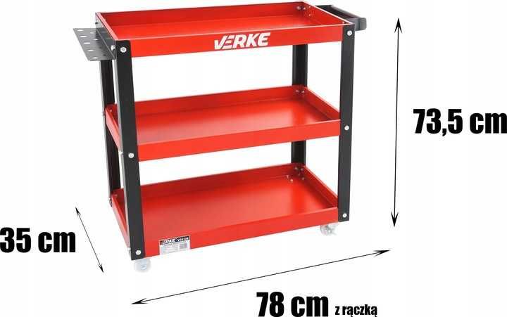 Szafka narzędziowa wózek serwisowy 3 półki 136 kg
