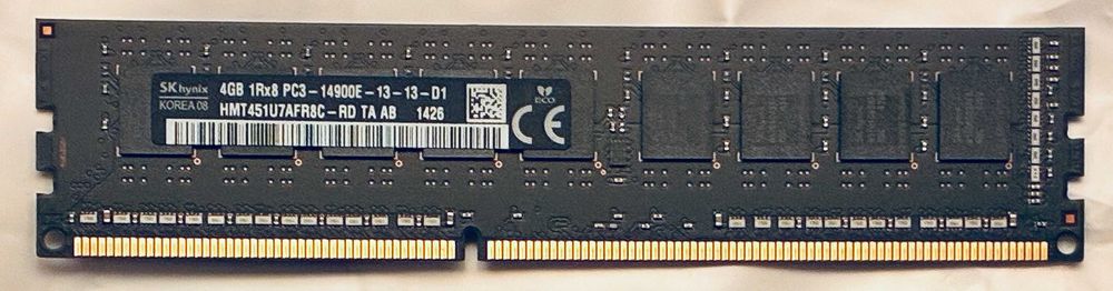 Kit 12GB (3x 4GB) RAM DDR3 ECC Unbuffered 1866MHz (PC3-14900E) – Workstation / Server