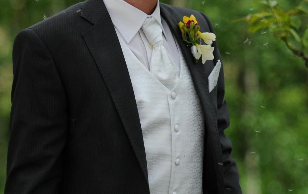 Sunset Suits kamizelka ślubna musznik chusteczka rozm. L