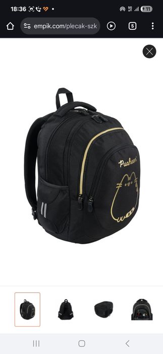 Plecak pusheen czarny