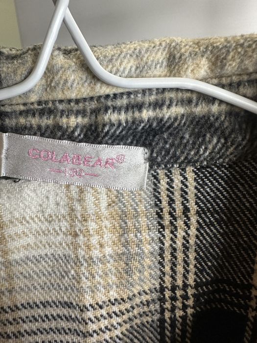 Тепла рубашка Colabear у клітинку на дівчинку, 130 см