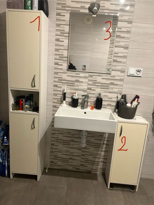 Komblet meble lazienkowe lustro