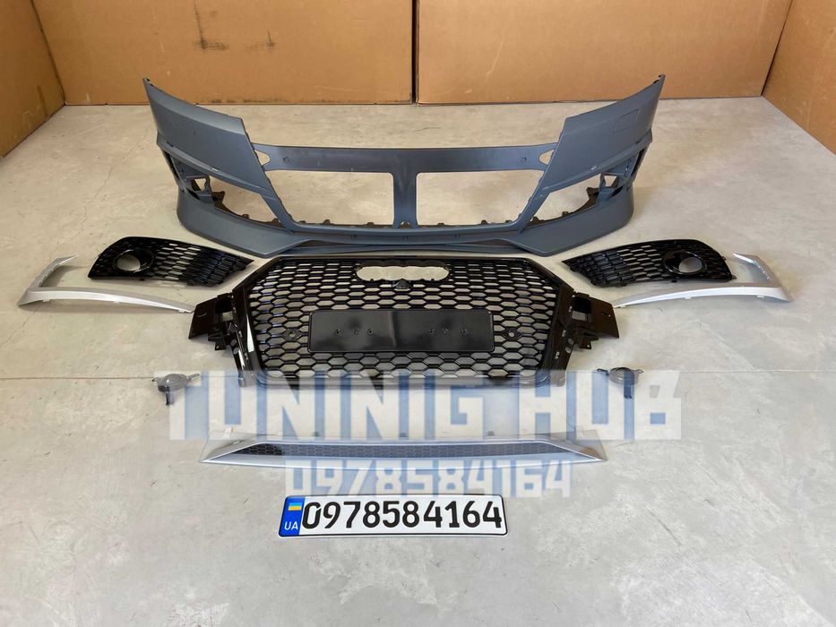 бампер Audi Q7 4M (2015-2020) RSQ7 передний ауди  решетка радиатора