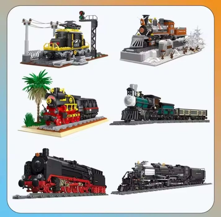 Конструктор Новый паровоз Lego 1в1 59001 поезд Лего 560 деталей