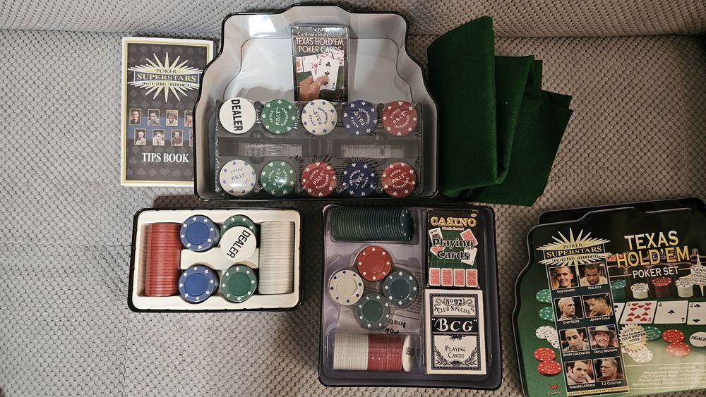 Zestaw Poker Texas Hold'em Chipy + Karty English