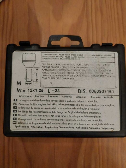 Pernos de segurança originais FIAT