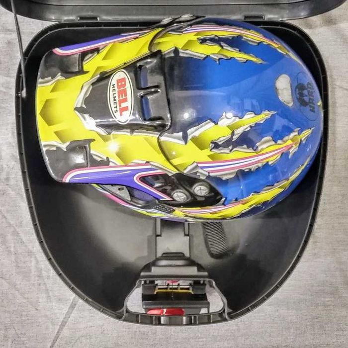 Top case 1 capacete encosto Mala Bagageira mota pequena moto Topcase