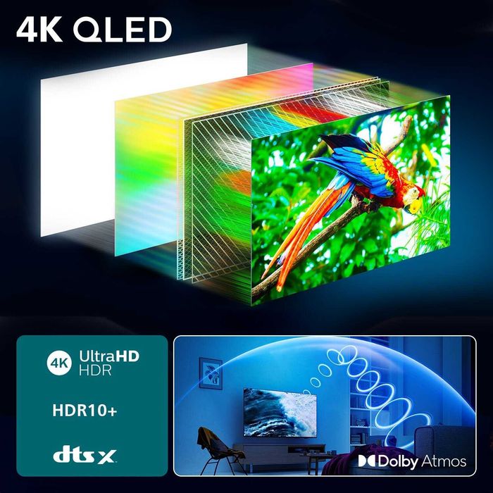 Nowy QLED Philips 65 cali 4K UHD hdr Smart WIFI DVB-T2 65PUS7810 gwarancja 24m telewizor