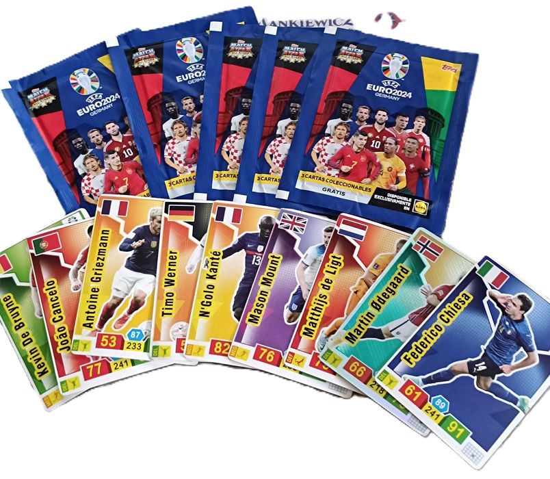 5 Saquetas e 9 Topps futebol EURO 2024