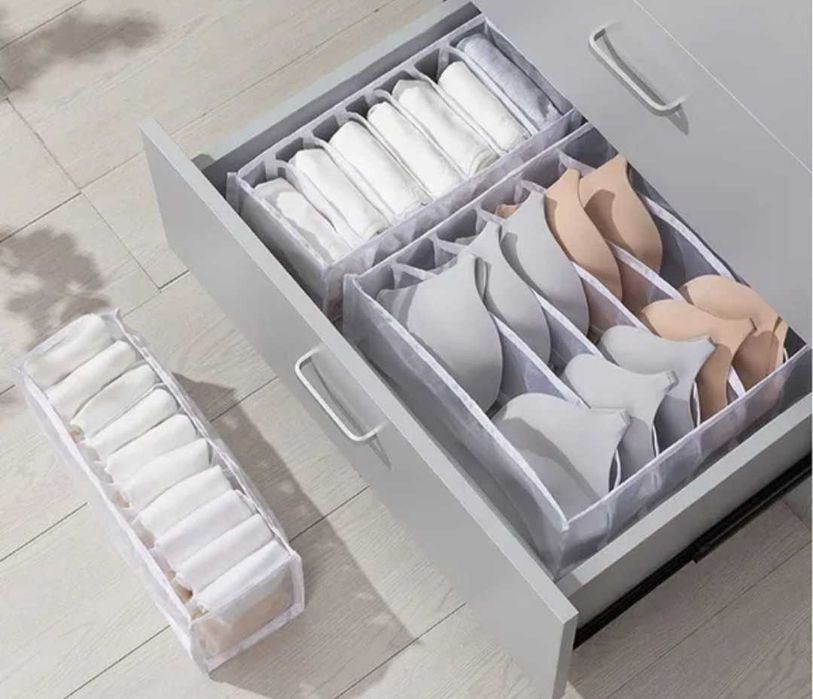 3 Organizadores de gaveta branco