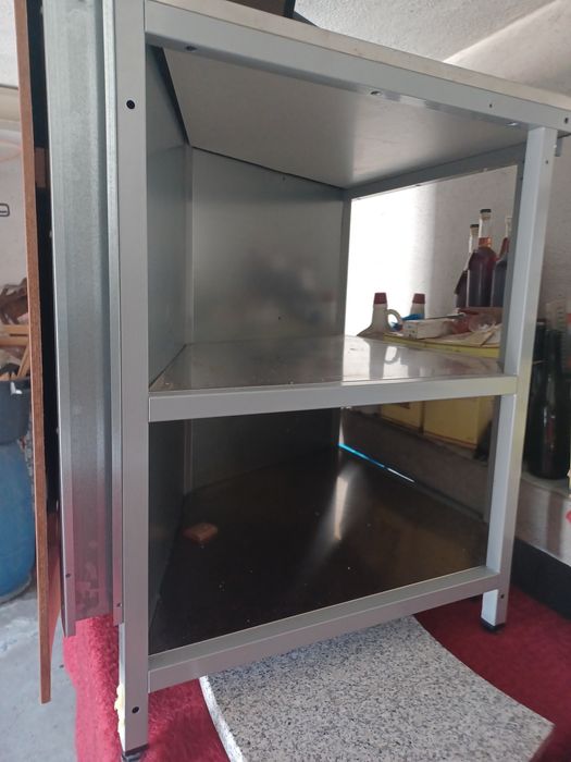 Módulo inox com 3 prateleiras
