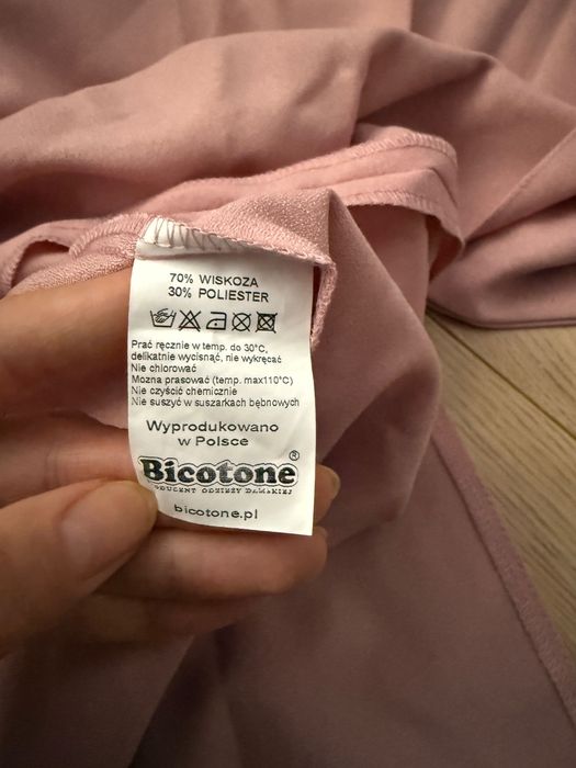 Różowa długa koktajlowa sukienka Bicotone 40