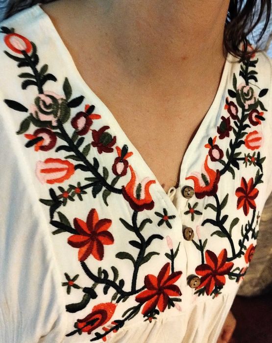 Vestido Grávida Linho Bordado Leve Fresco Verão Tamanho Unico