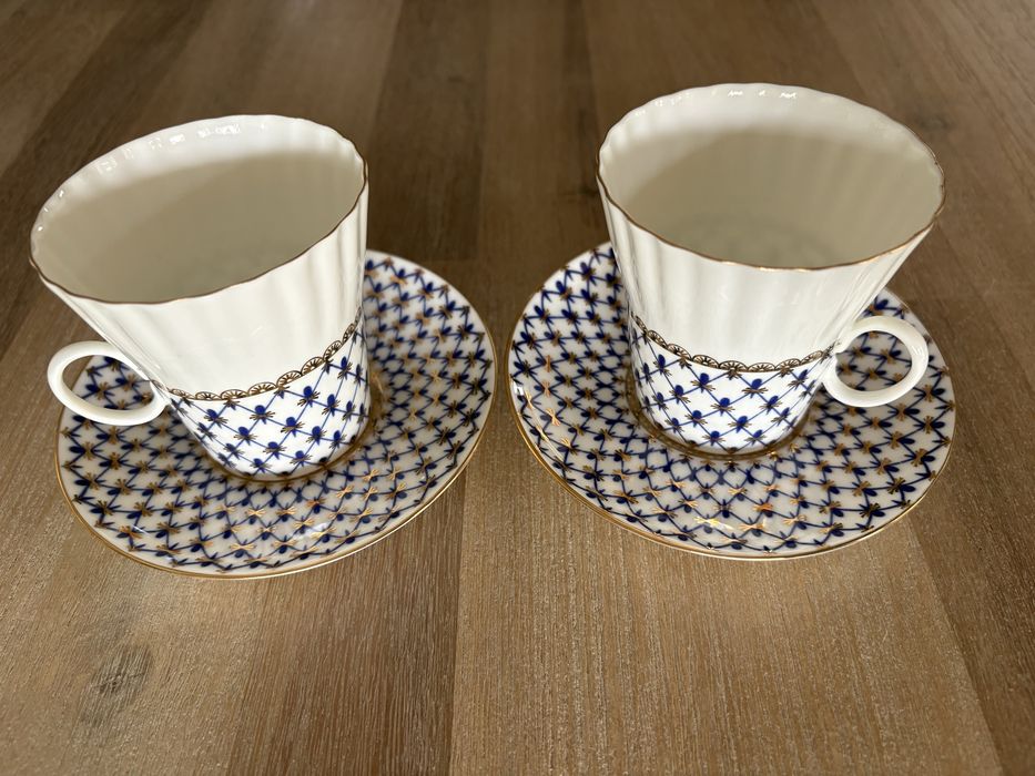 Filiżanka Dmuchawiec Siatka Kobaltowa 180ml Łomonosov