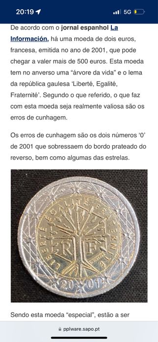 Moeda de 2 euros muito rara