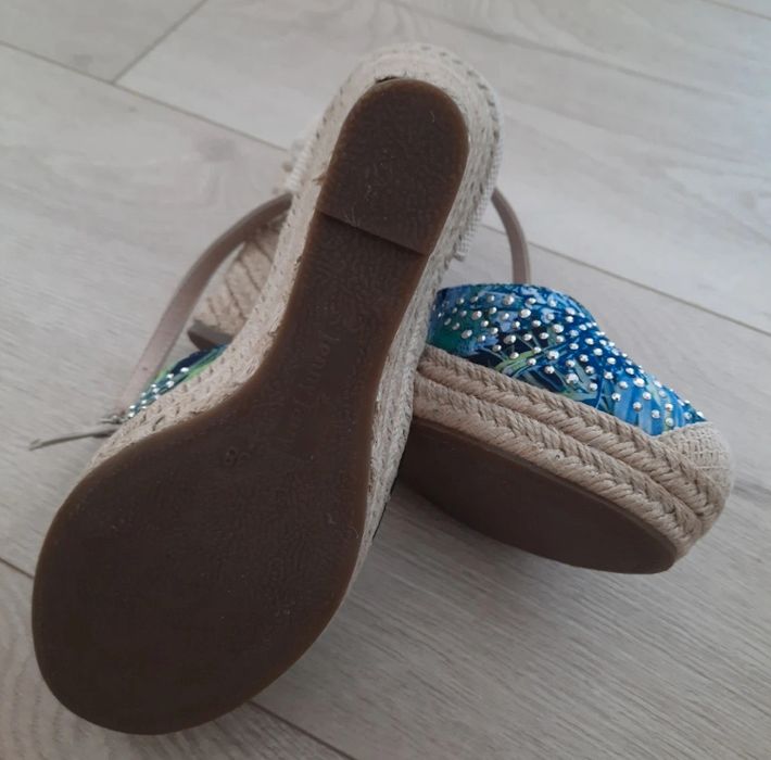 NOWE Buty na koturnie, sandałki, letnie r.38