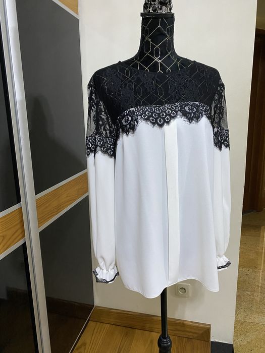 Efektywna, elegancka bluzka koszula z koronką KING 40 L