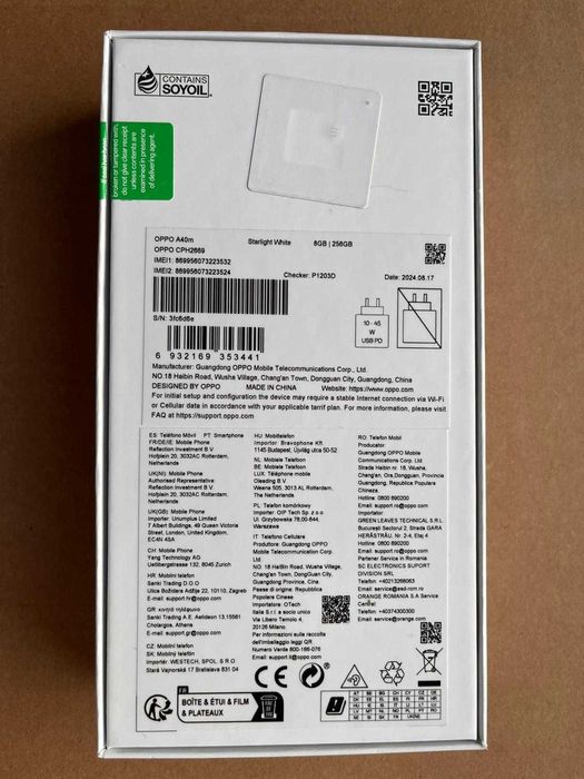 Smartfon Oppo A40m Starlight White 8GB/256GB