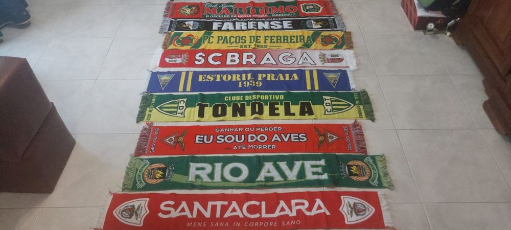 9 cachecois bufandas de futebol