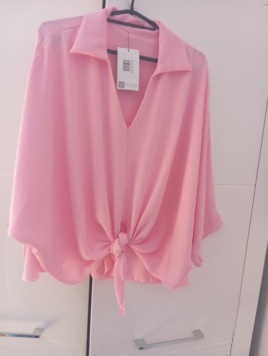 Bluzka wiązana plus size