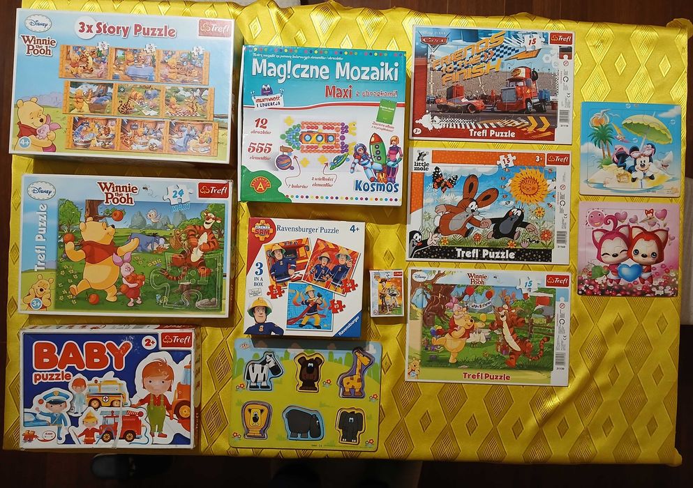 Zestaw puzzli i układanek dla dzieci