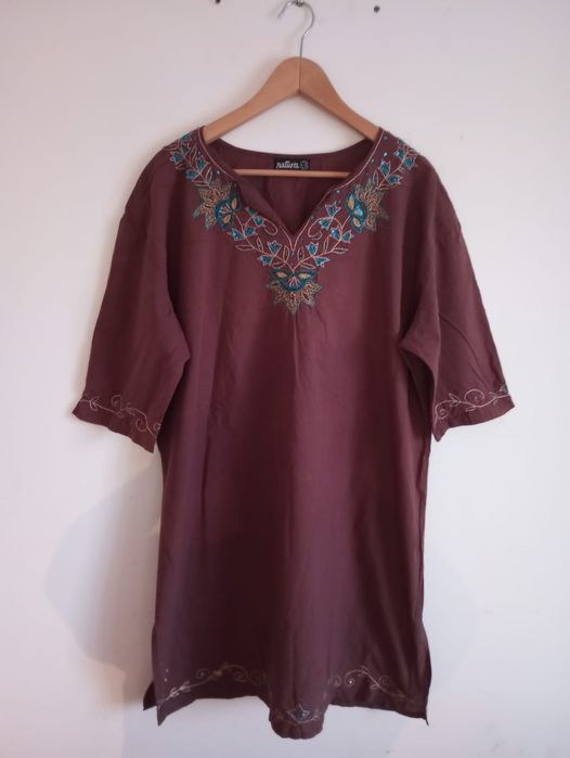 Vestido Túnica Natura Tamanho XXL