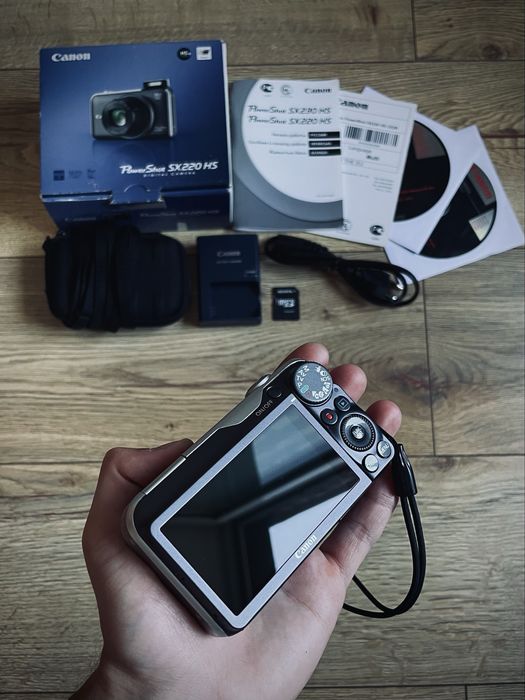 Canon PowerShot SX220 HS ПОВНИЙ КОМПЛЕКТ Цифровий Вінтажний Фотоапарат Мильниця Y2K