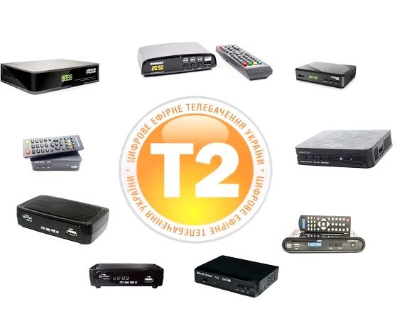 Т2 Комплект антенна T2 тюнер (ресивер) Смарт тв Приставка smart tv box