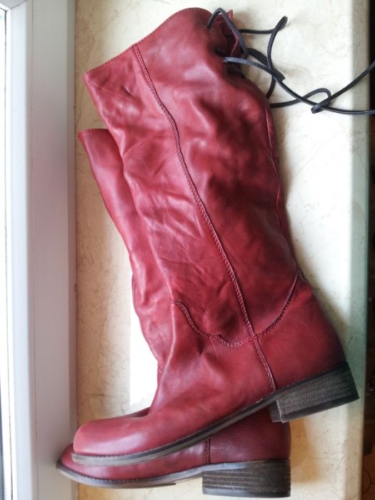 Сапоги сапожки чоботи кожа шкіра