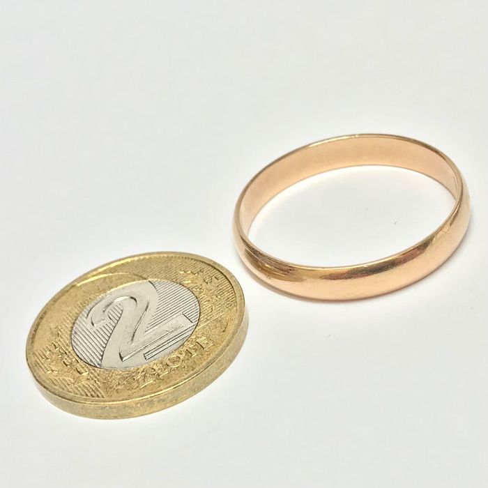 Złota OBRĄCZKA damska 14K wąska KLASYCZNA cud r.29