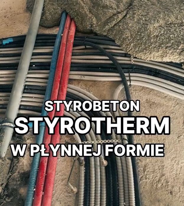 STYROBETON styropian w płynie STYROTHERM FLOW pod styropian, wylewki, posadzki, cementowe