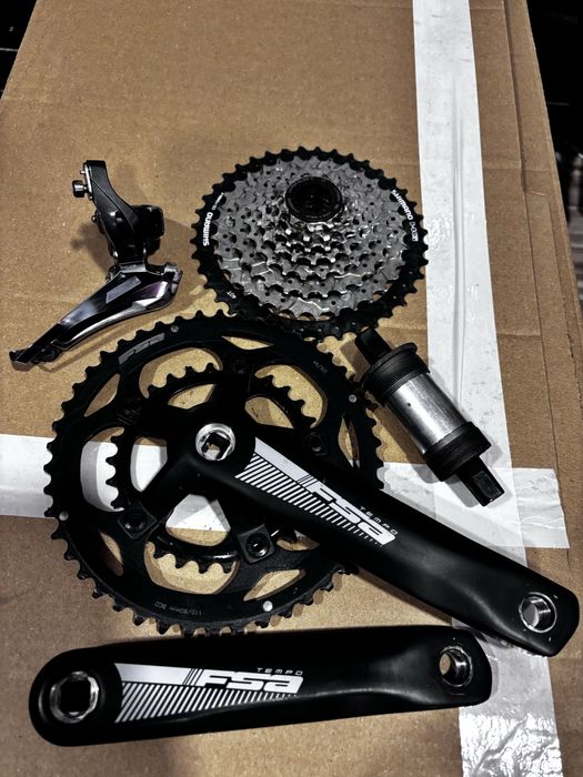 Komplet napędu 2x8 fsa claris shimano esker