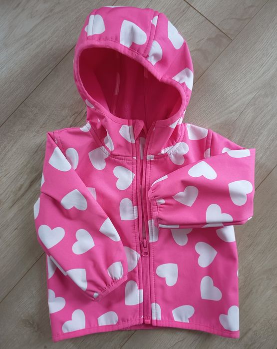 Zestaw dla dziewczynki 74 kurtki przejściowe i bluza BDB