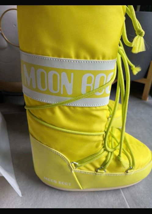 Nowe śniegowce Moon Boot Cyber Lime + worek antukurzowy