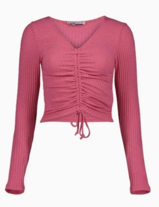 Рожевий топ на довгий рукав від FB Sister