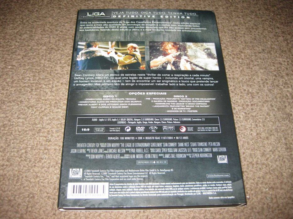 "Liga de Cavalheiros Extraordinários" Edição Especial 2 DVDs/Slidepack