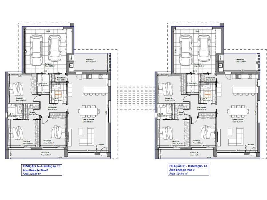 Moradia T3 de linhas modernas