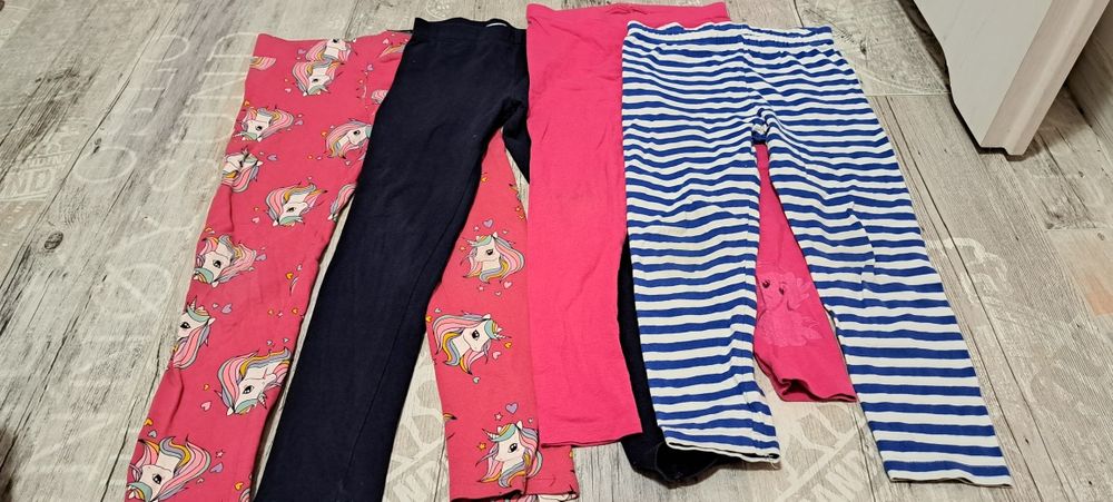 Zestaw ubrań dla dziewczynki 110/116 zara h&m sukienki bluzki legginsy