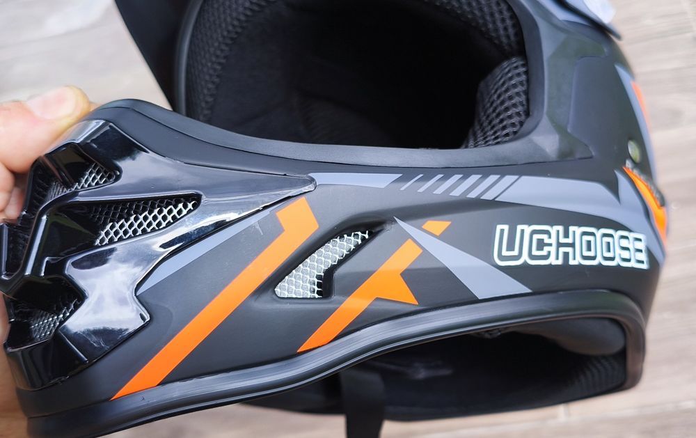 NOWY Kask cross okulary gogle  na rower hulajnogę Uchoose rozmiar L