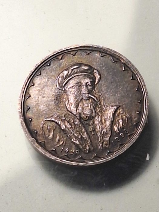 Medalha Prata Vasco da Gama 4 Centenário da descoberta da India.