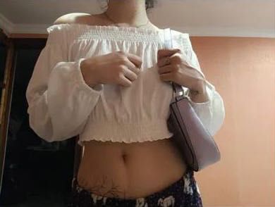 Сумка багет лилового цвета