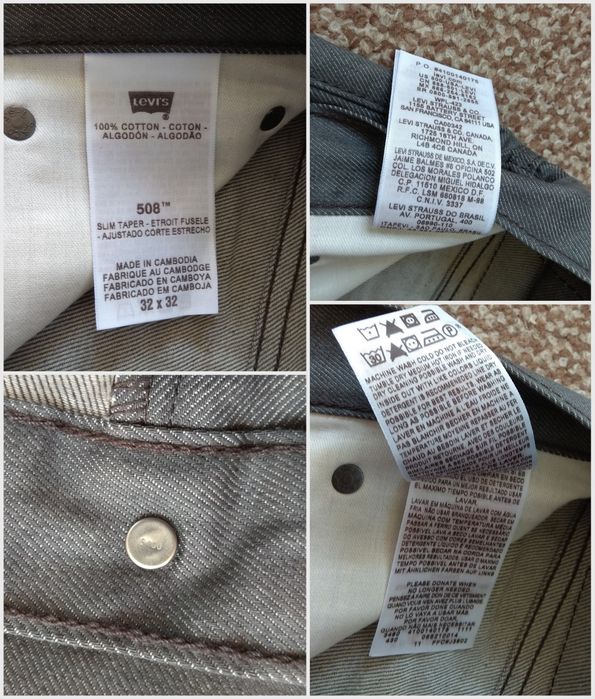 Levi's 508 джинси regular taper fit оригінал W32 L32 сірі