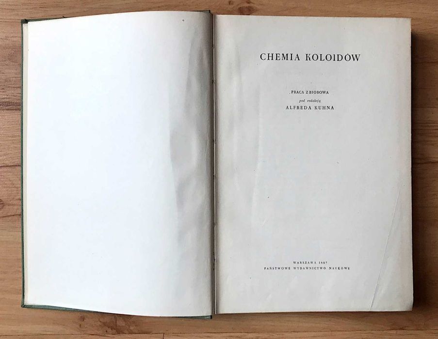 Chemia koloidów praca zbiorowa redakcja Alfred Kuhn +